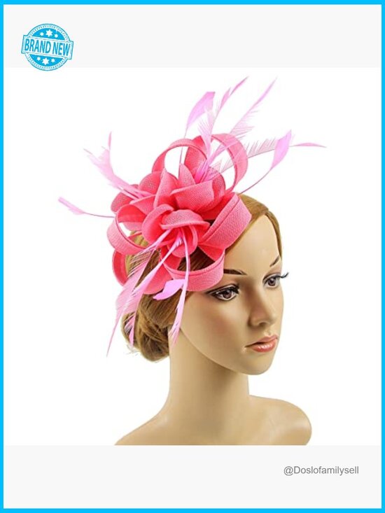 Fascinator Tea Party Hat Derby Headband Feather Hair Clip Adjustable main image 7